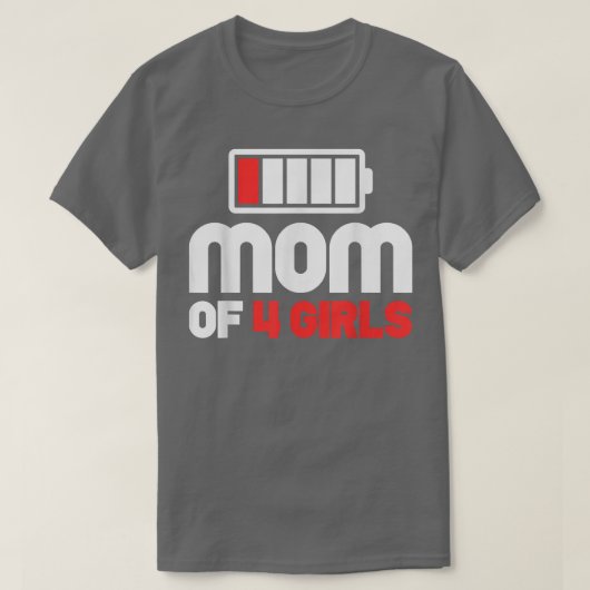 Mam van 4 meisjes Funny Moederdag T-Shirt Copy Co. (Design voorkant)