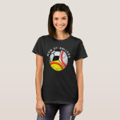 Mam van Ballers Baseball Softball Soccer T-shirt (Voorkant volledig)