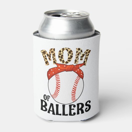 Mam van Ballers Funny Baseball Softball Game Moede Blikjeskoeler (Blikje Voorkant)