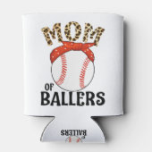 Mam van Ballers Funny Baseball Softball Game Moede Blikjeskoeler (Achterkant)