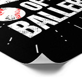 Mam van Ballers Funny Baseball Softball Game Moede Poster (Hoek)
