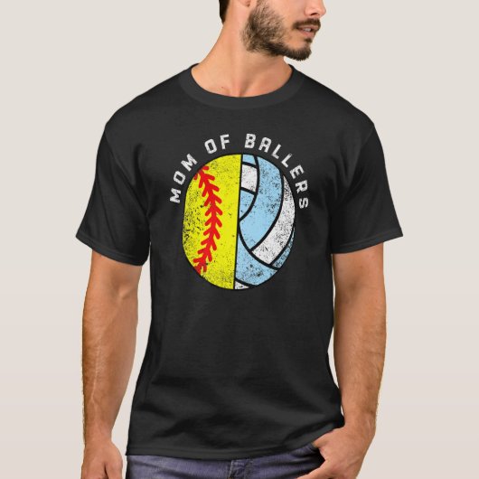 Mam van Ballers Softball Volleyball T-shirt (Voorkant)