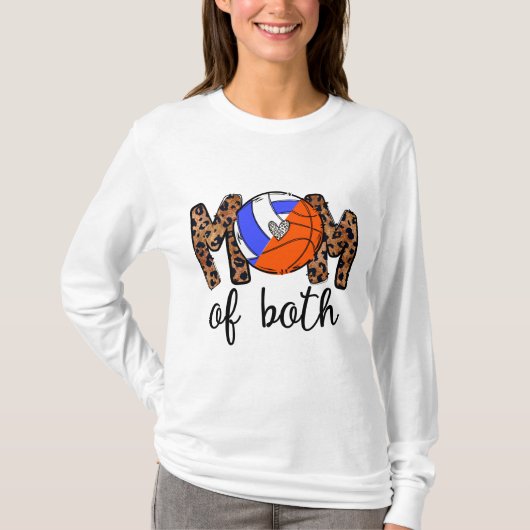 Mam van beide Basketball Volleyball, Basketball Ma T-shirt (Voorkant)