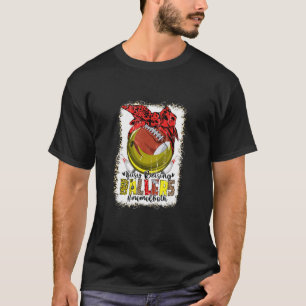 Mam van beide Bowling-Football bezige galerijballe T-shirt