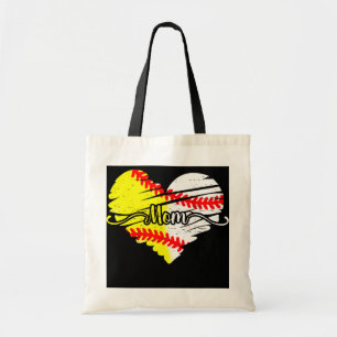 Mam van beide mam Heart Ball Baseball Softball mam Tote Bag
