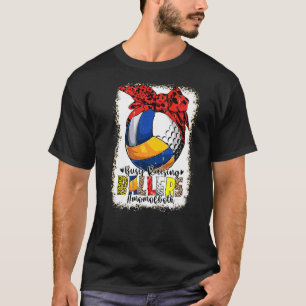 Mam van beide volleyball Golf Busy Raising Ballers T-shirt
