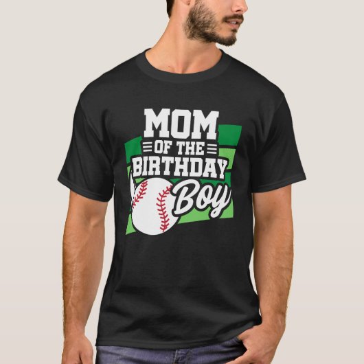 Mam van Birthday Boy Boys Baseball Party T-shirt (Voorkant)