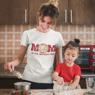 Mam van Birthday Boy of Girl Pizza Birthday Party T-shirt