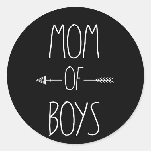 Mam van Boys Motherhood Life, Boy Ma Ronde Sticker (Voorkant)