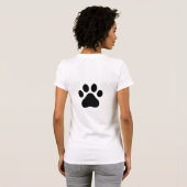 Mam van Coonhound met Paw Print T-shirt (Achterkant volledig)