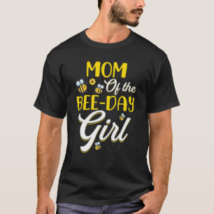Mam van de bijendag-meisjesfamilie die de dag van t-shirt