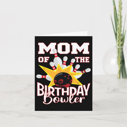 Mam van de Birthday Bowler Kind Bowling Party Kaart (Voorkant)