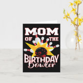 Mam van de Birthday Bowler Kind Bowling Party Kaart (Gele Bloem)