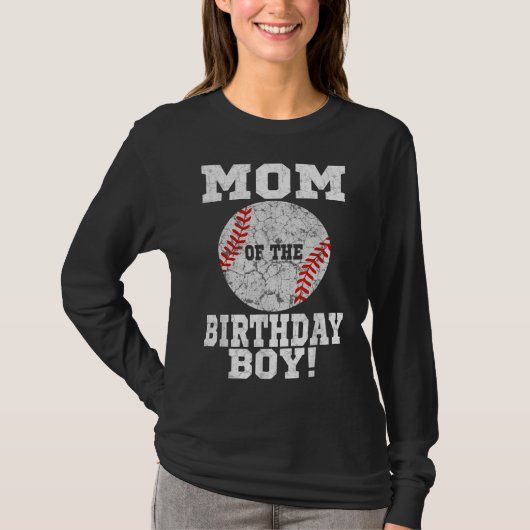 Mam van de Birthday Boy Baseball  Ret T-shirt (Voorkant)