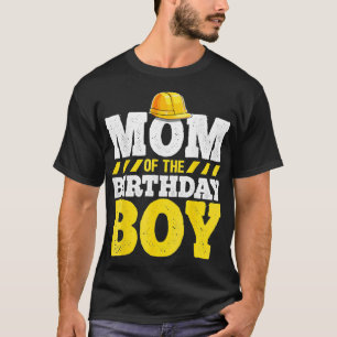 Mam van de Birthday Boy Construction Birthday Part T-shirt