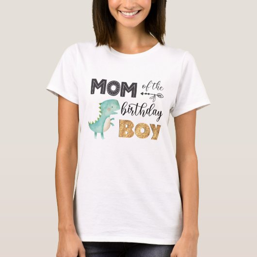 Mam van de Birthday Boy Dinosaur T-shirt (Voorkant)