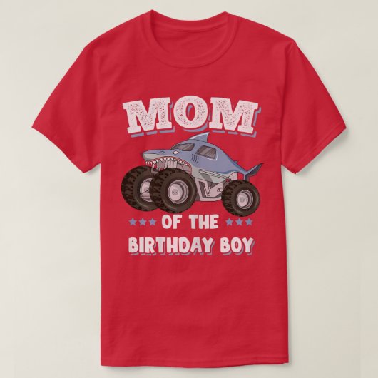 Mam van de Birthday Boy Fathers Monster Tru T-shirt (Design voorkant)