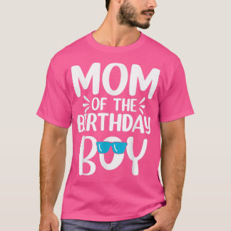 Mam van de Birthday Boy Funny Mama Mothers T-shirt