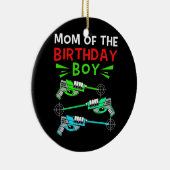 Mam van de Birthday Boy Laser Label Birthday Boy Keramisch Ornament (Rechts)
