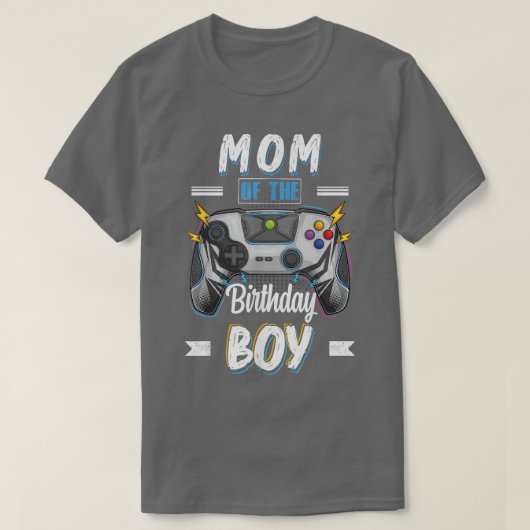 Mam van de Birthday Boy Matching familie Video Gam T-shirt (Design voorkant)