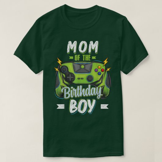 Mam van de Birthday Boy Matching familie Video Gam T-shirt (Design voorkant)