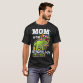 Mam van de Birthday Boy Matching Family Dinosaur B T-shirt (Voorkant volledig)