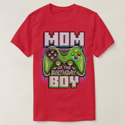 Mam van de Birthday Boy Matching Video Game Birthd T-shirt (Design voorkant)