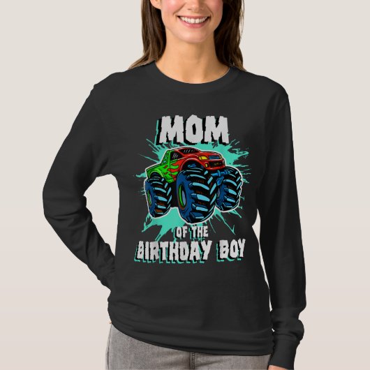 Mam van de Birthday Boy Monster Truck Birthday Par T-shirt (Voorkant)