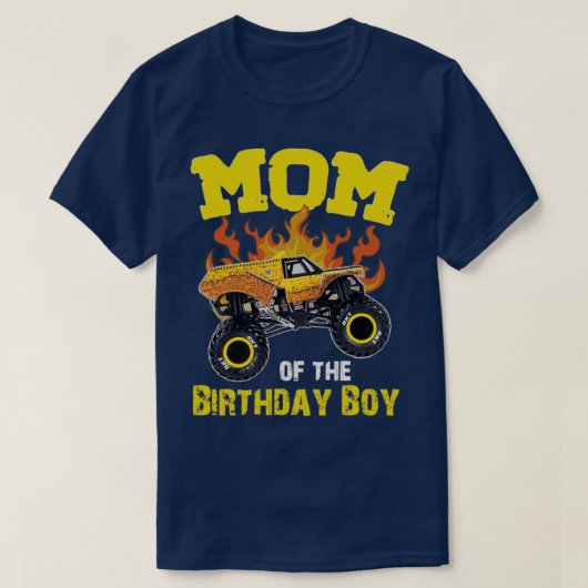 Mam van de Birthday Boy Monster Truck Earth shaker T-shirt (Design voorkant)