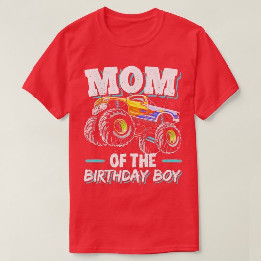Mam van de Birthday Boy Monster Truck T-shirt (Design voorkant)