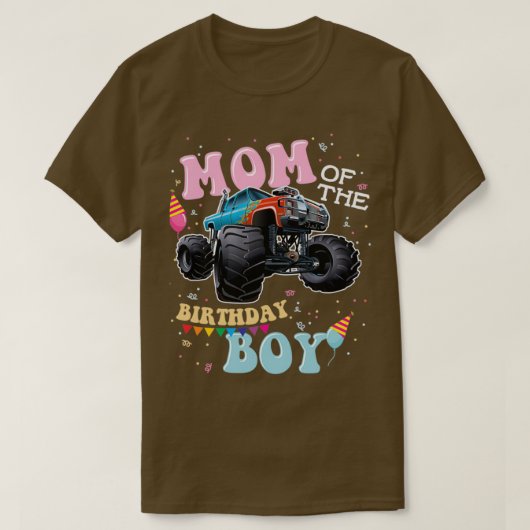 Mam van de Birthday Boy Monster Trucks T-shirt (Design voorkant)