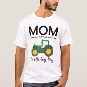 Mam van de Birthday Boy Tractor Boerderij Party Fa T-shirt