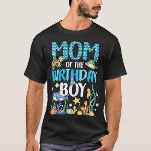 Mam van de Birthday Boy Zee Fish Ocean Animals Aqu T-shirt
