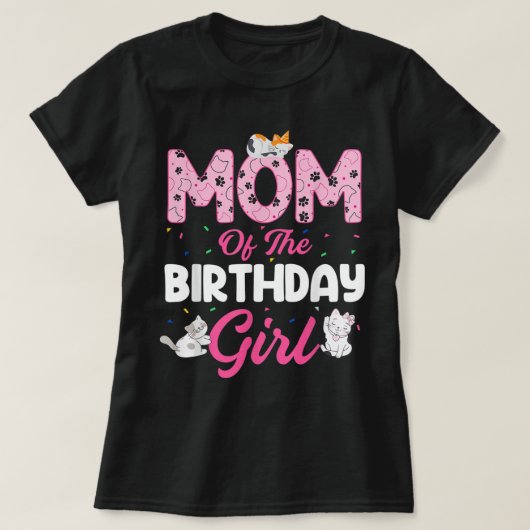 Mam van de Birthday Girl Shirt Cat Lover Kat Kit (Design voorkant)