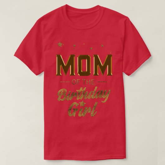 Mam van de Birthday Meisje mama oma T-shirt (Design voorkant)