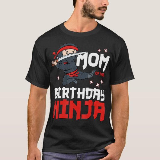 Mam van de Birthday Ninja Mam Party Best Boy T-shirt (Voorkant)