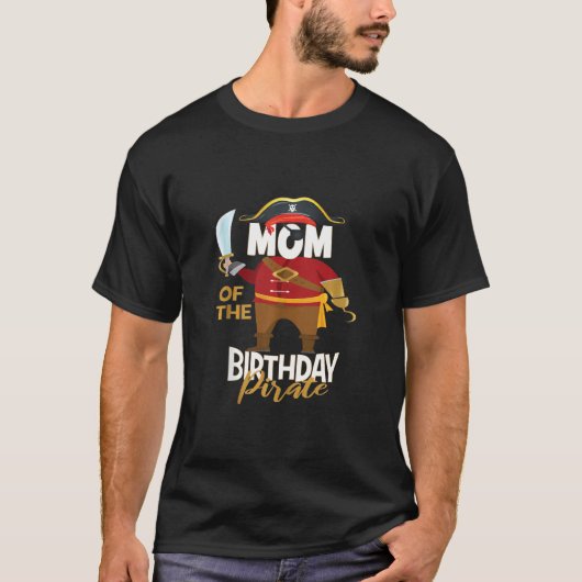 Mam van de Birthday Pirate Boys Treasure Map Party T-shirt (Voorkant)