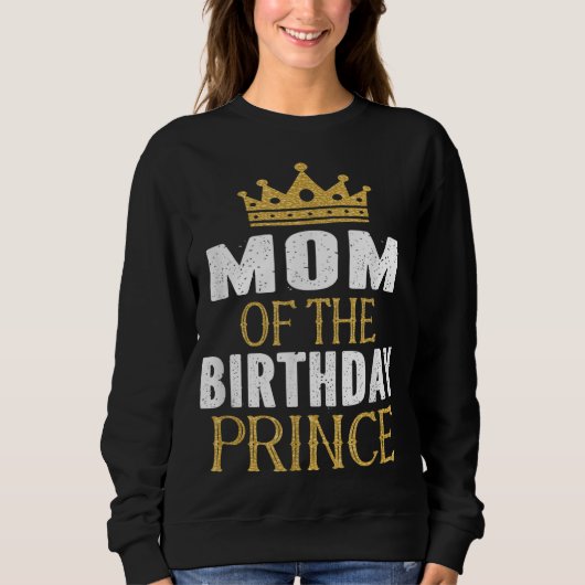 Mam van de Birthday Prince Boys Bday Party Gift fo Trui (Voorkant)