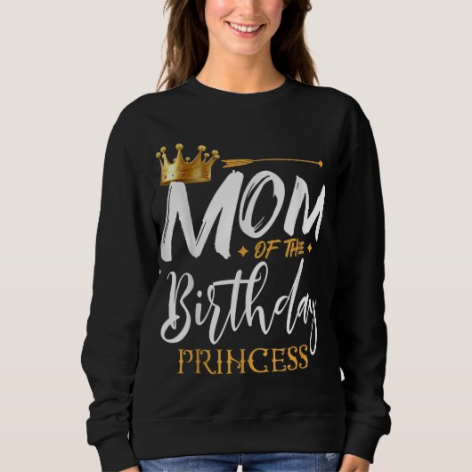 Mam van de Birthday Prinses Funny Mama Gran Trui (Voorkant)