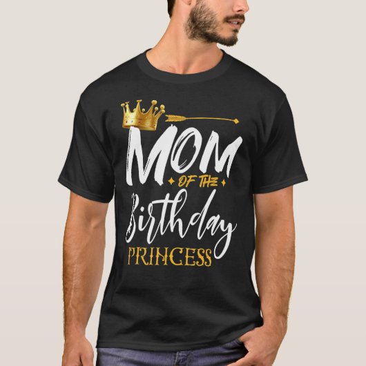 Mam van de Birthday prinses mama oma T-shirt (Voorkant)