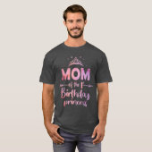 Mam van de eerste verjaardag prinses meisje een ja t-shirt (Voorkant volledig)
