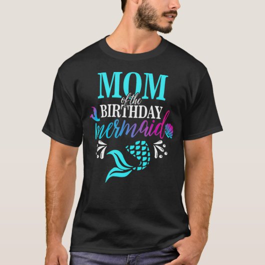 Mam van de familie van de zeemeermin  t-shirt (Voorkant)