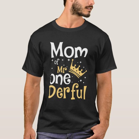 Mam van de heer Onederful 1St Birthday One-Derful  T-shirt (Voorkant)