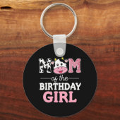Mam van de Koe van het Birthday Girl Boerderij Sleutelhanger (Voorkant)