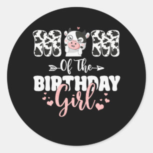 Mam van de Koe van het Boerderij op de geboorte ma Ronde Sticker