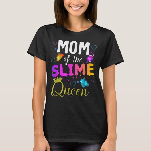 Mam van de koningin kroon Birthday Matching Par T-shirt (Voorkant)