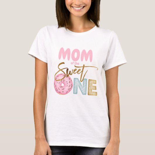 Mam van de Sweet One 1e verjaardag Donut Theme Cut T-shirt (Voorkant)