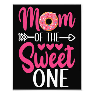 Mam van de Sweet One Sprinkst Donut Foto Afdruk