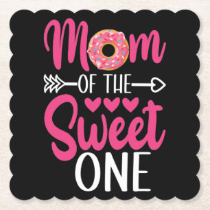 Mam van de Sweet One Sprinkst Donut Kartonnen Onderzetters