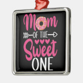 Mam van de Sweet One Sprinkst Donut Metalen Ornament (Links)